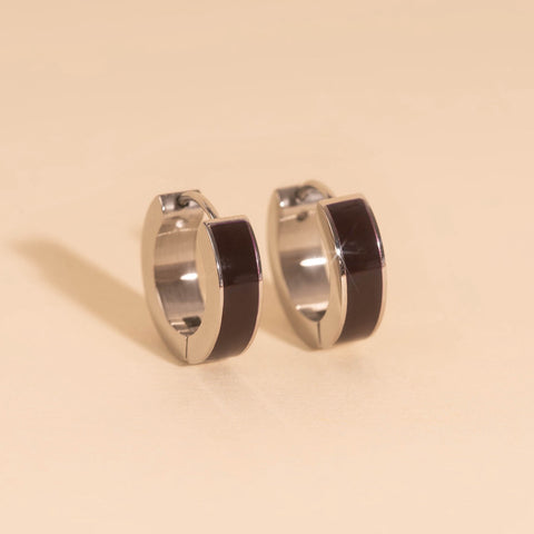 Color Chunky Huggie Hoop Earrings