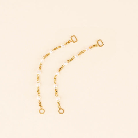 Pearl Chain Huggie Hoop Chains