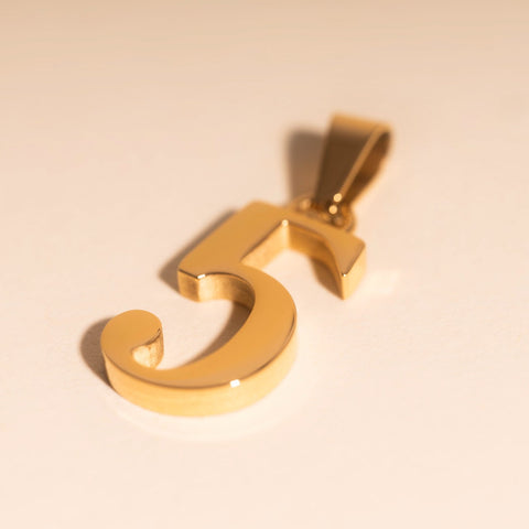 Number Necklace Charm (Single)