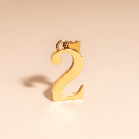 Number Necklace Charm (Single)