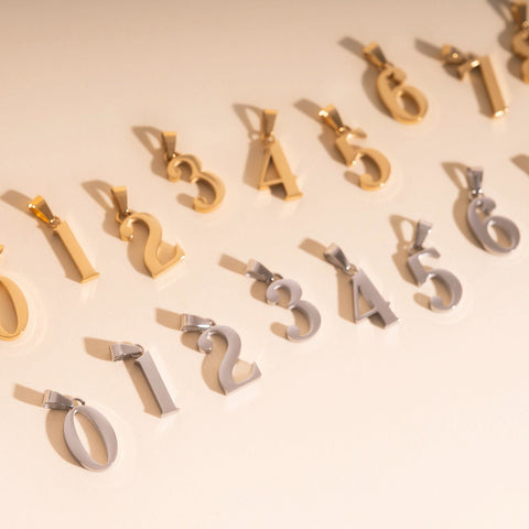 Number Necklace Charm (Single)