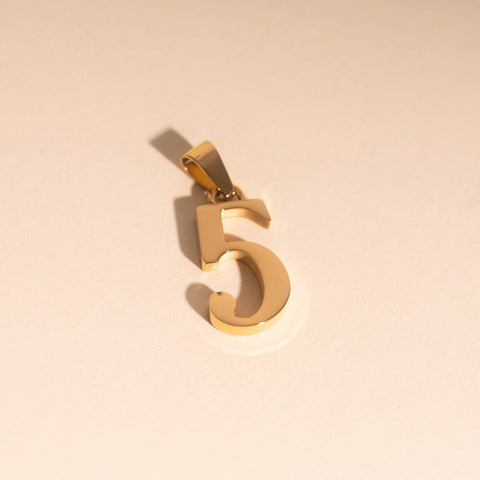 Number Necklace Charm (Single)