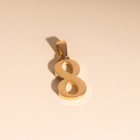 Number Necklace Charm (Single)