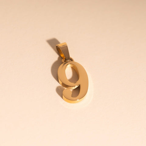 Number Necklace Charm (Single)