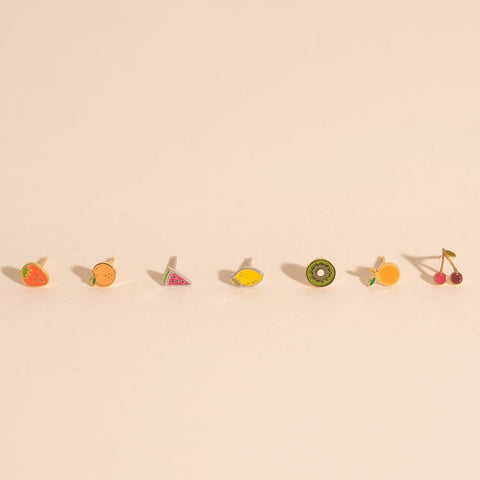 Mini Fruit Stud Earring Stack Pack (7 items)