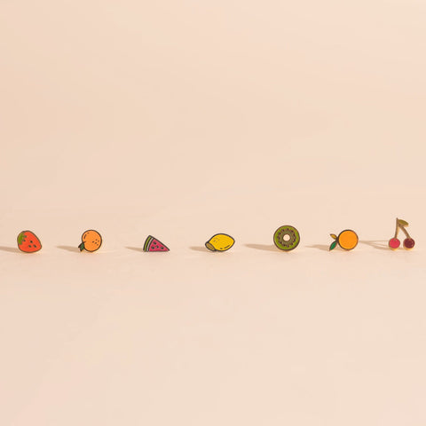 Mini Fruit Stud Earring Stack Pack (7 items)
