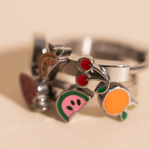 Fruit Loop 3D Huggie Hoop Earrings