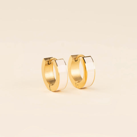 Color Chunky Huggie Hoop Earrings