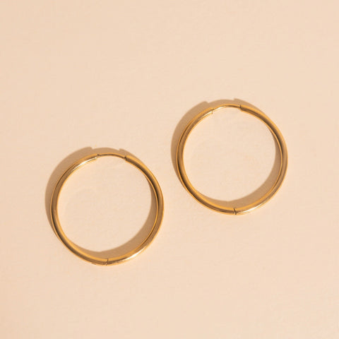 Circle Rounded Huggie Hoop Earrings