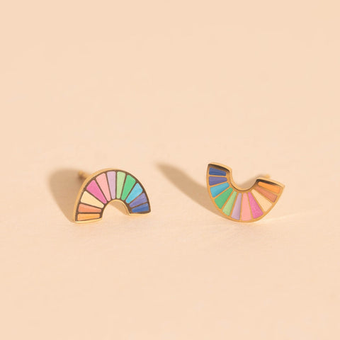 Pastel Rainbow Stud Earrings