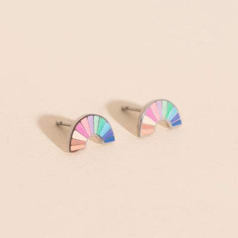 Pastel Rainbow Stud Earrings