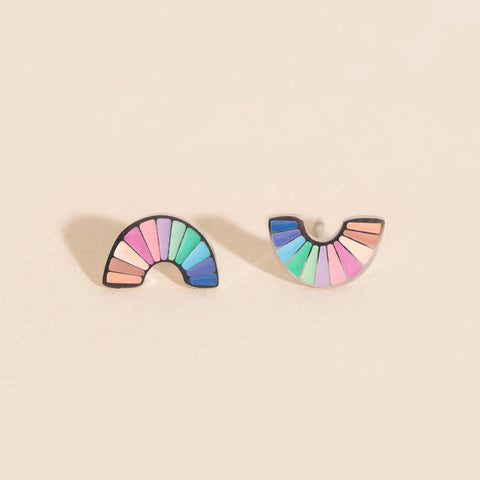 Pastel Rainbow Stud Earrings