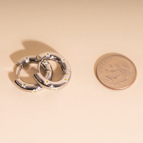 Daisy Chunky Rounded Huggie Hoop Earrings