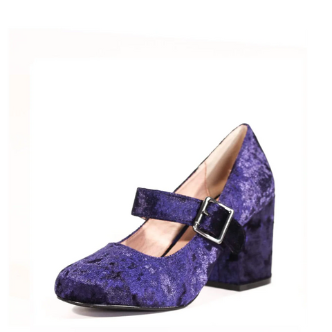 Oksana Velvet Mary Jane Heels