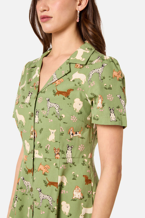 Cute Dogs Shirt Dress