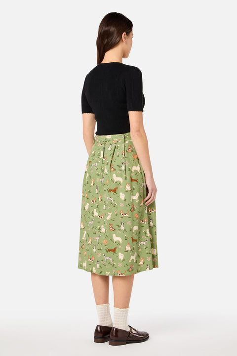 Cute Dogs Midi Skirt