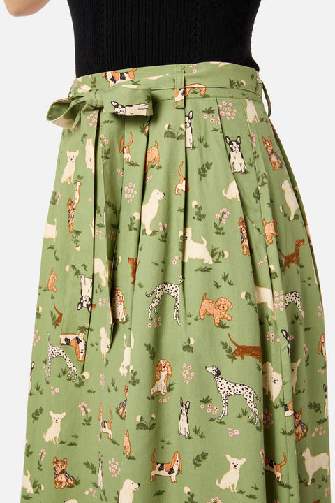 Cute Dogs Midi Skirt