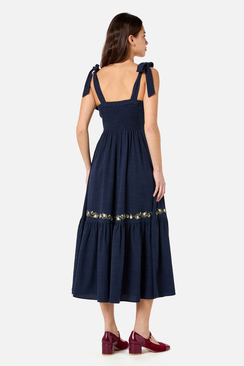 Esme Embroidered Midi Dress