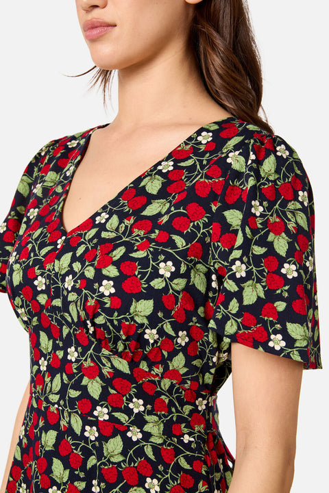 Raspberry Midi Dress
