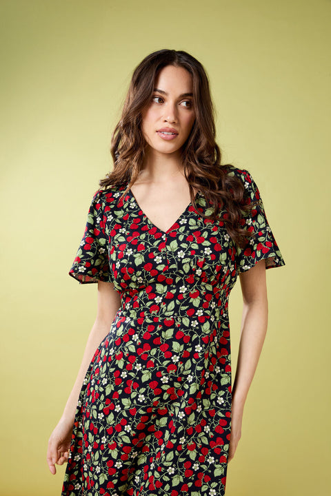 Raspberry Midi Dress