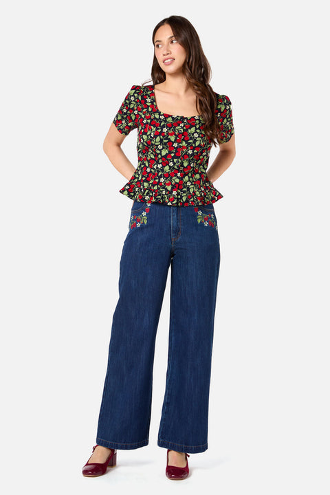 Raspberry Short Sleeve Top