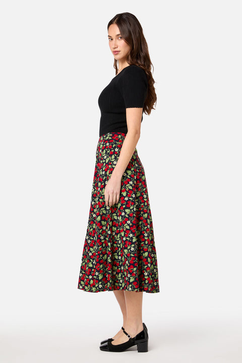 Raspberry Midi Skirt