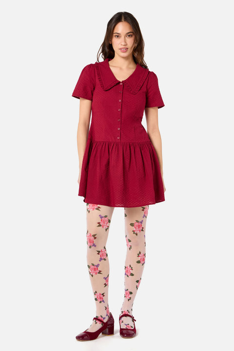 Andrea Drop Waist Mini Dress