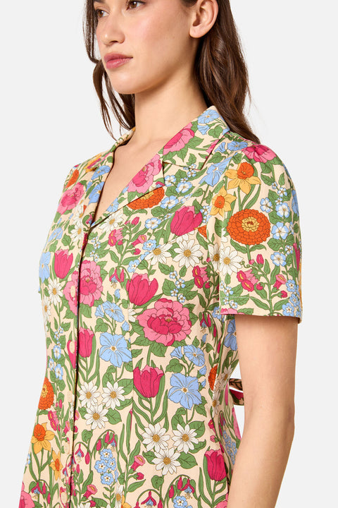 Floral Field Shirt Dress