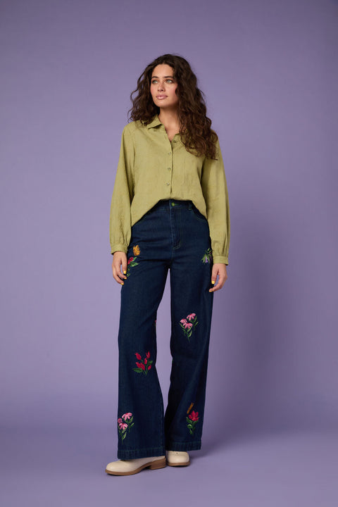 Garden Party Embroidered Jean