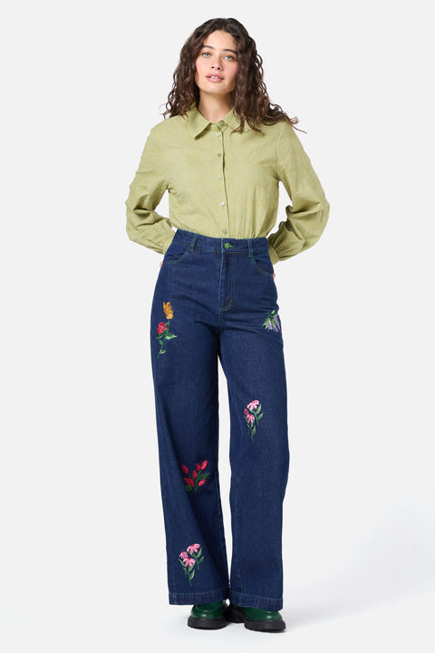 Garden Party Embroidered Jean