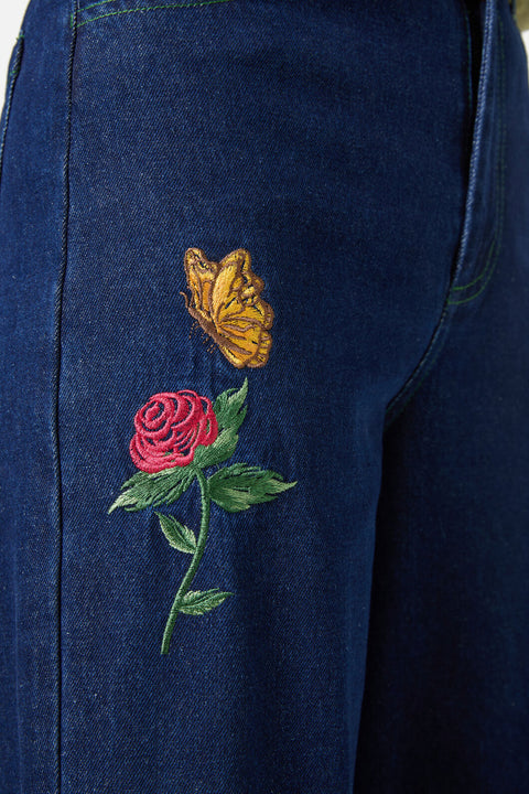 Garden Party Embroidered Jean