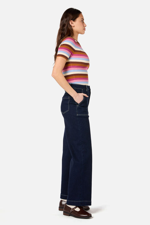 Skye Stripe Rib Knit Top