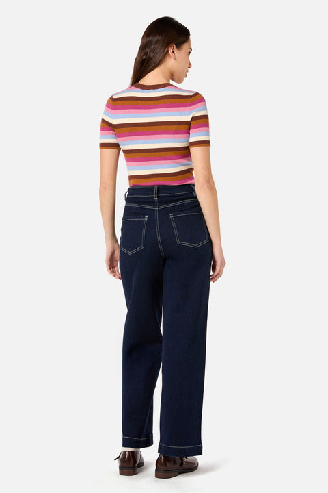 Skye Stripe Rib Knit Top