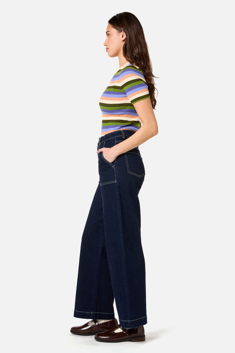 Skye Stripe Rib Knit Top