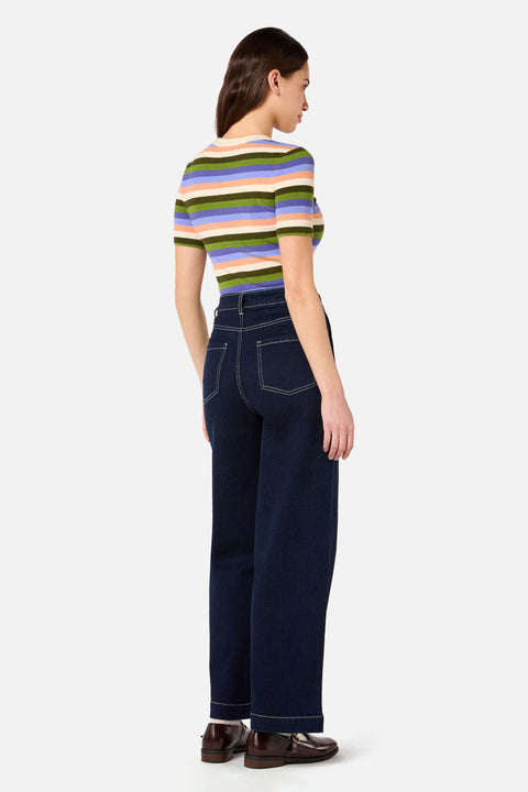 Skye Stripe Rib Knit Top