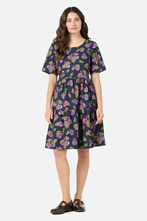Fig Tiered Smock Dress