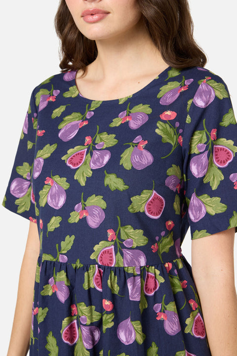 Fig Tiered Smock Dress