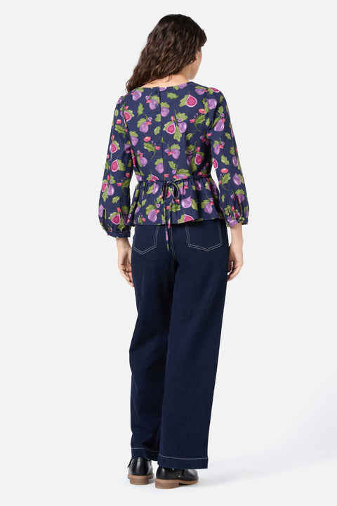 Fig Smock Peplum Top