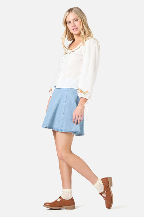 Flower Child Embroidered Top