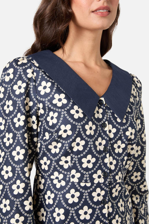 Megan Cute Collar Mini Dress