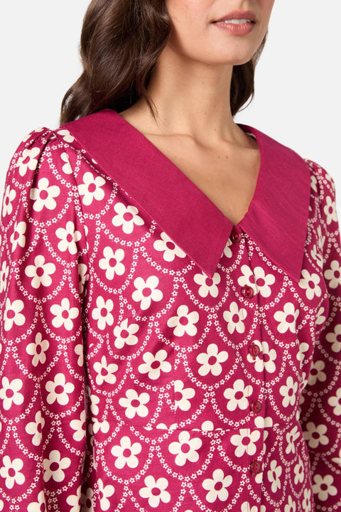 Megan Cute Collar Mini Dress