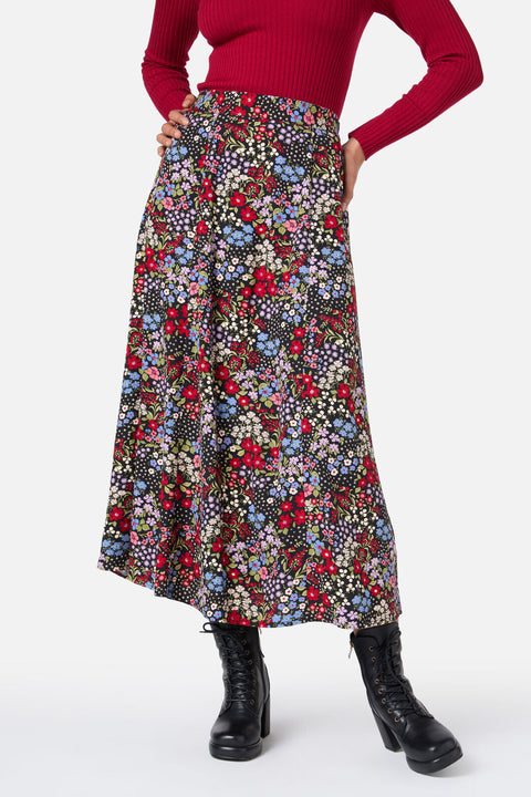 Ada 90's Floral Midi Skirt