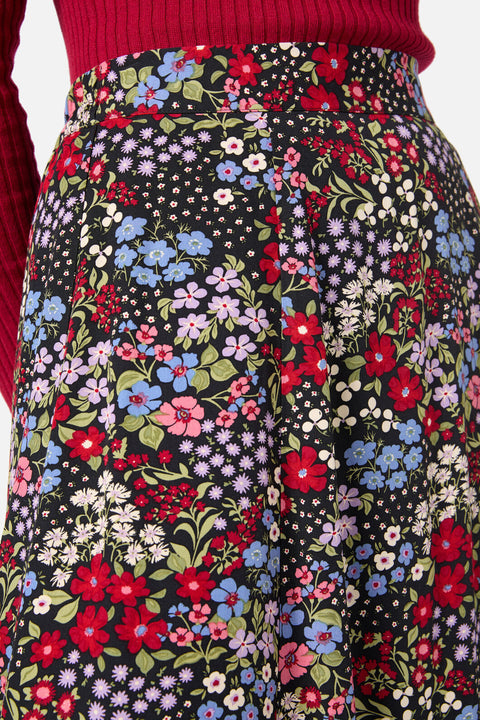 Ada 90's Floral Midi Skirt