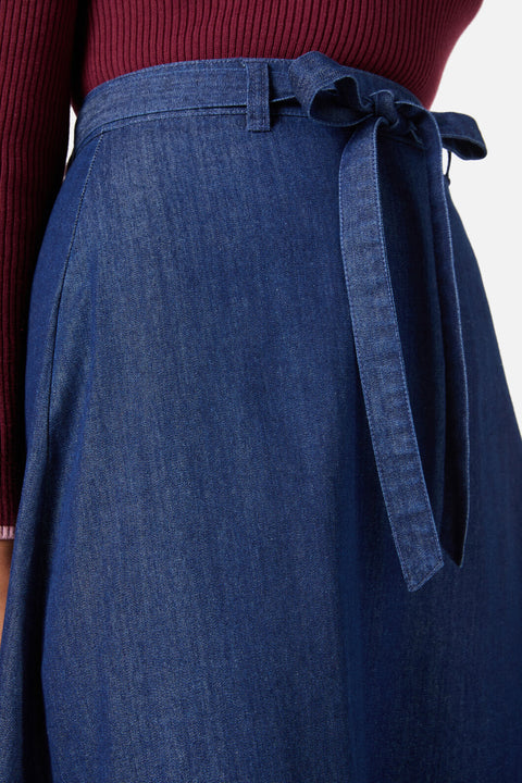 Kara Denim Midi Skirt
