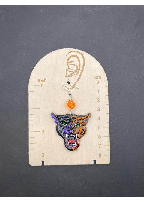 Tattoo Love Panther Tiger Earrings