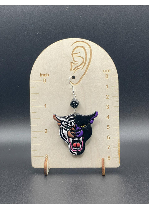 Tattoo Love Panther Tiger Earrings