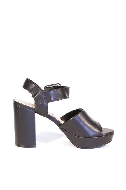 Rose Leather Platform Heels