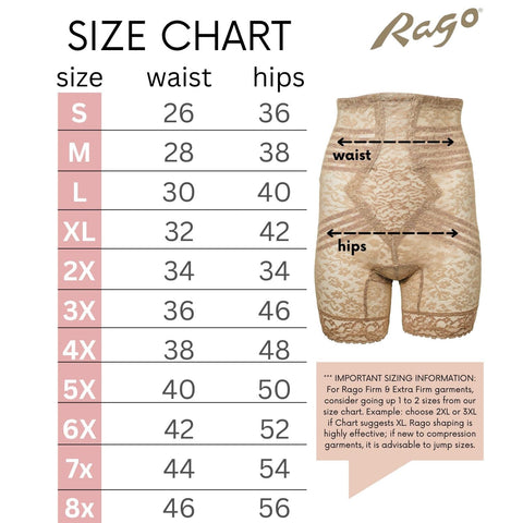 Style 6207 | No Roll High Waist Lace Thigh Slimmer with Extra Firm Support