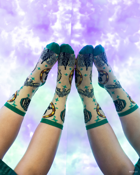 Wicked All Roads Lead to Oz Shimmer Sheer Crew Sock