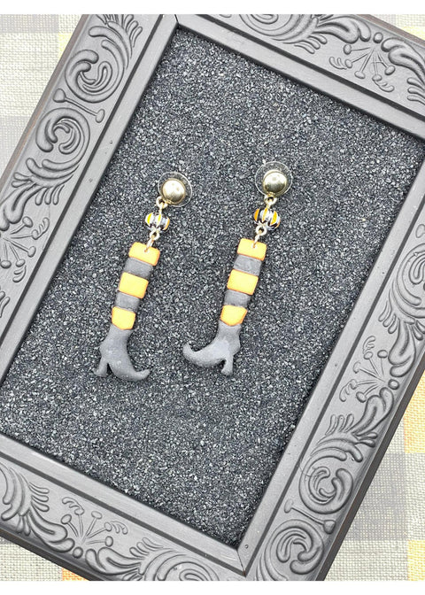 Salem Witch Stockings Dangle Earrings